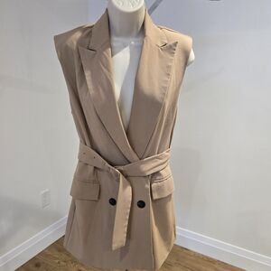 Dynamite Tan Blazer Vest